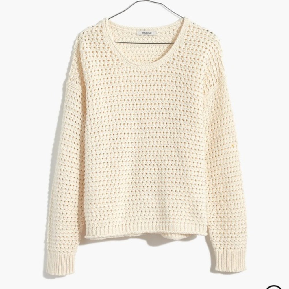 NWT Madewell Open-Stitch Austen Pullover Sweater